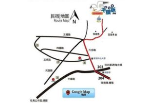 卡膜脈民宿位置圖(點放大)